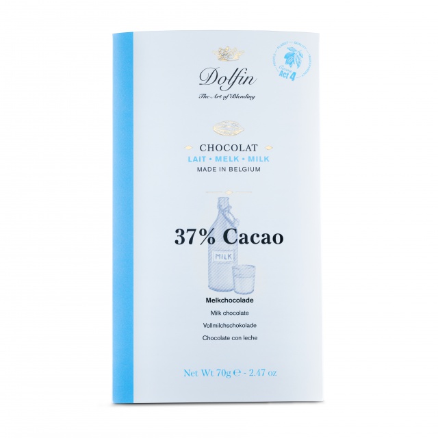 DO1497 Čokoláda Dolfin mléčná s kávou 30g