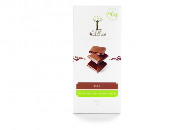 EP0861 Čokoláda Balance STEVIA mléčná s mandlemi a mořskou solí, bez přidaného cukru 100g