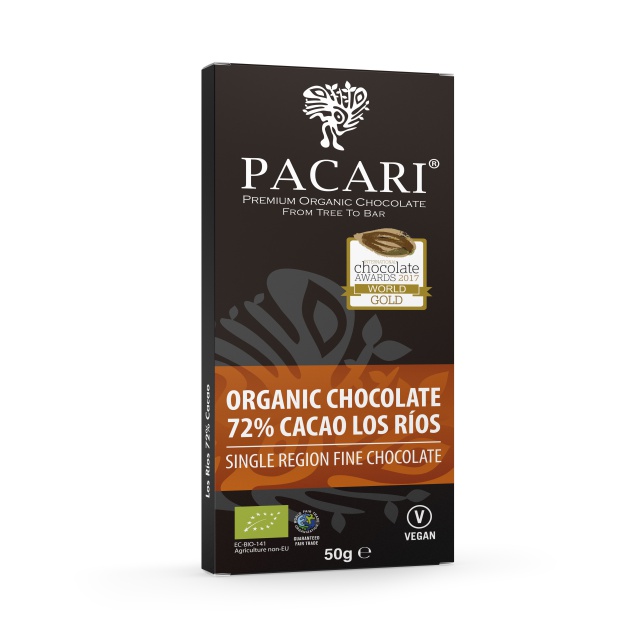 PAC006 Čokoláda Pacari BIO 70% hořká RAW 50g