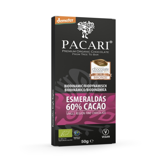 PAC035 Čokoláda Pacari BIO 65% hořká Manabi 50 g
